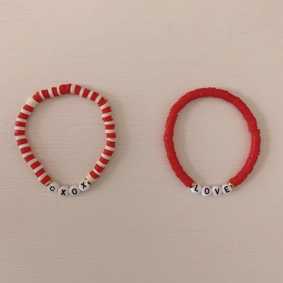 Clay flat bead bracelets handmade - Picture 1 of 3